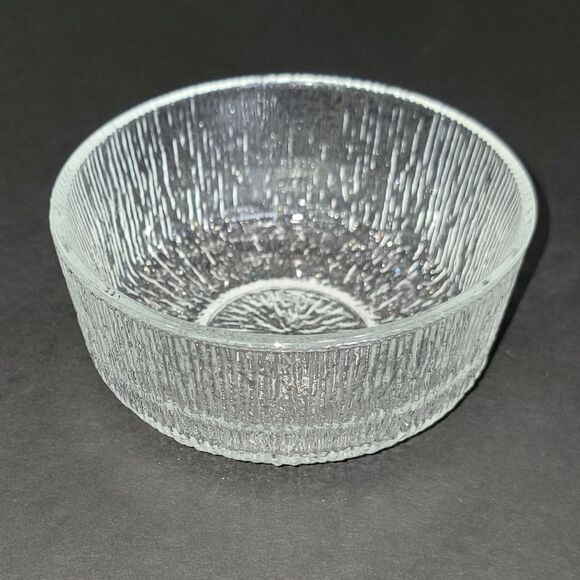 Vintage Indiana Glass Crystal Ice Textured 5" Bowl Dessert Fruit Salad Cereal - Picture 5 of 5